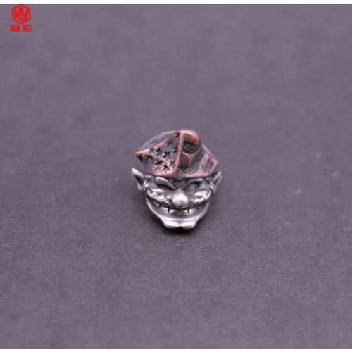 Hot Sale!!!EDC Knife Bead Brass Art Clown Lanyard Outdoor Survival Parachute Paracord Bead Flashlight Accessories