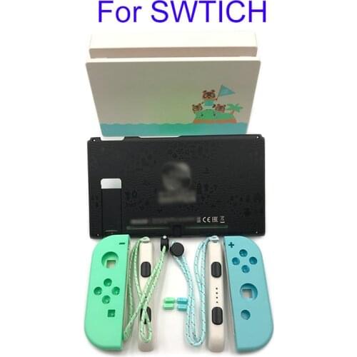 Animal Crossing Console & Joy-con Housing Case buttons Original quality Back Case Rear Cover Panel Frame For Nintendo Switch
