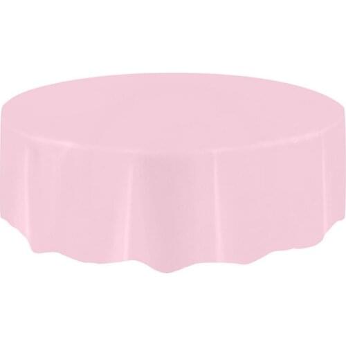 Hot Sale 60% Plastic Waterproof Disposable Table Cloth Large Solid color Wedding Party Circular Table Cloth Cover