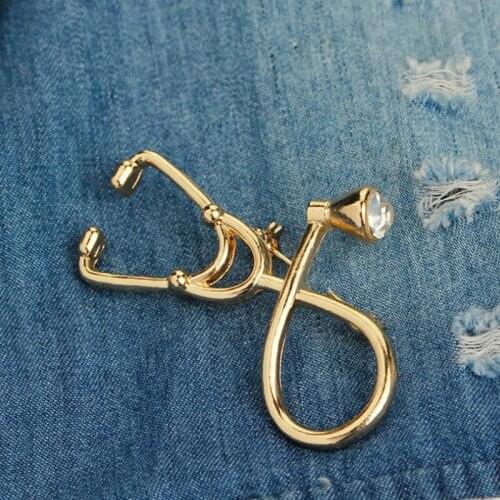 Fashion Stethoscope Brooch Pins Doctor Nurse Medical Brooch Badge Jewelry Gift