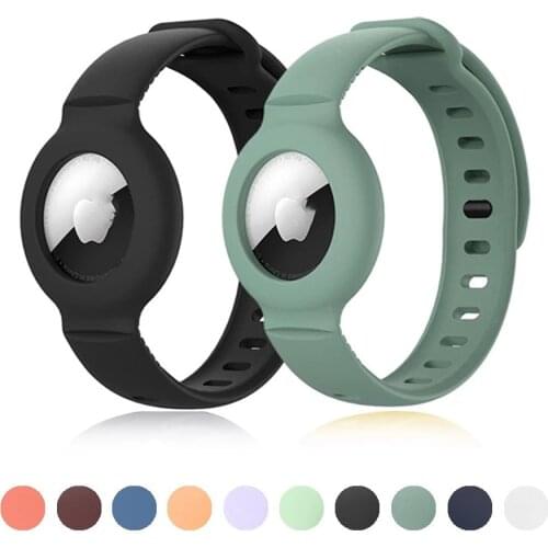 Soft Silicon Case for Apple AirTag Watch Strap Protective Cover for AirTags Anti-Lost Device With Bracelet Suitable for Children