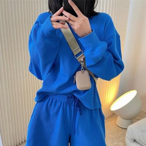 2021 New Summer Casual Ladies Sweatshirt Loose Solid Color High Quality Women Hoodies Fashion Elegant Female Pullovers T181