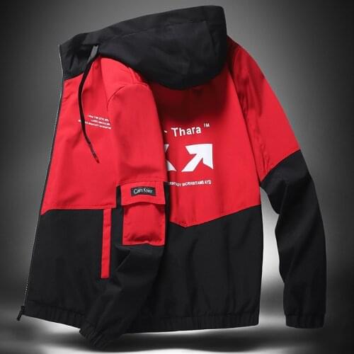 New Arrival Autumn Men Casual Fashion Handsome Hooded Matching Top Work Coat Loose Jacket Plus Size M L XL 2XL 3XL 4XL