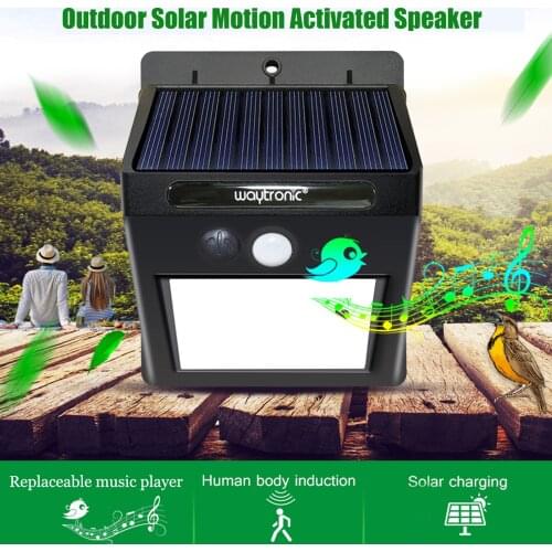 Outdoor Weatherproof Motion Sensor Detector Security Alert System Solar Alarm Ligh for Home Villa Baren Farm bird Singing Player