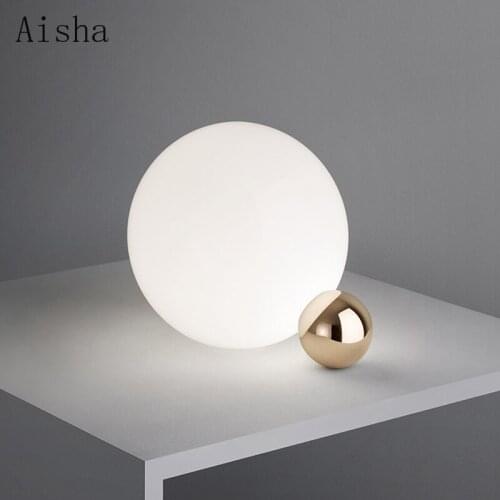 Postmodern creative glass living room table light art bedside bedroom study designer table lamp bed room decoration night light