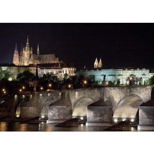 SOUVEMAG Home Decor Stickers Czech Prague at night Scenery Tourist Metal Refrigerator Magnets 5292