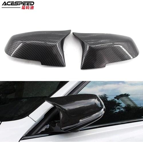 M-Style Carbon Fiber Look Mirror Covers Replacement For BMW 3-Series F30 F31 4-Series F32 F33 F36