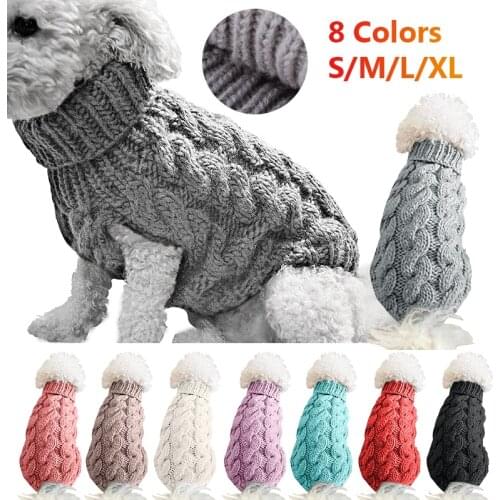 Teddy Vest Cloth Winter Kitten Pet Sweater Dog Clothes Small Puppy Soft Warm Coat Cats Outfit Solid