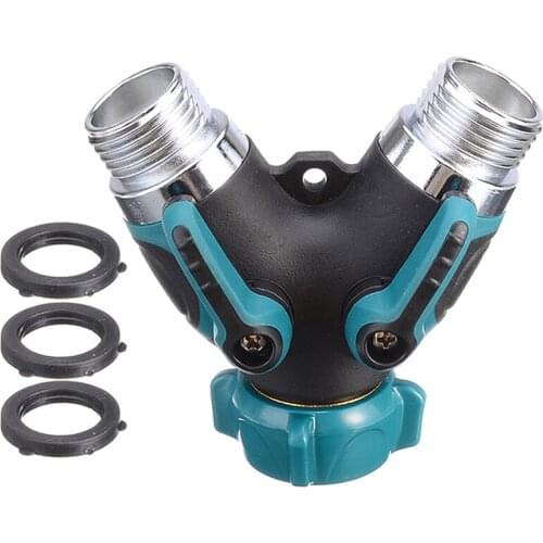 2 Way Y Shape Garden Hose Tap Connector 1Pc Hose Splitter Plastic & Alloy Tap Distributor Faucet Home Garden Plant Water Tool