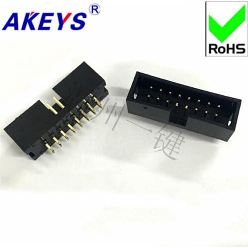 10 PCS ISP interface JTAG socket DC3-16P simple horn socket 2.54 MM vertical connector
