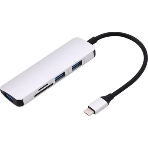 5 in 1 USB-C USB C HUB Type-C to 4K HDMI 2 Ports USB 3.0 HUB SD/TF Card Reader for Type C Hub Adapter