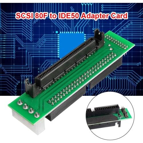 80 Pin to 50 Pin SCSI80F IDE50 SCSI SCA IDE Converter Card Computer Hard Drive Adapter Card Module Board Accessories
