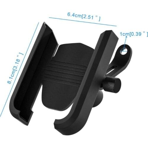 Motorcycle Handlebar Rear Mirror Stand 360 Rotation Phone Holder Aluminum Mount Q81F