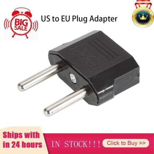 US Jack to EU Plug Outlet Travel Charger Power Socket Adapter USA to Europe European Regulation Charging Converter Plug