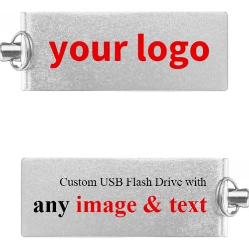 Custom Logo 4GB Flash Drives USB 2.0 100 Pack, Thumb Drives Engraved Memory Stick, J-boxing Metal Jump Drive Swivel Pen Drives