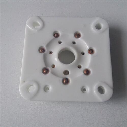 2pcs Ceramic tube socket GZC7-C-G tablet 7 pin golden foot for 6C33 FU29 FU19 FU32 FU30