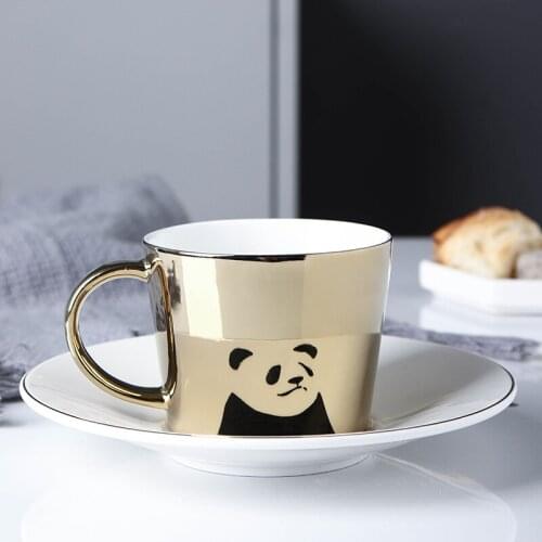 Creative Reflection Panda cup Nordic Cartoon Elk anamorphic Owl cup The Mirror Collection mug Père Davids Deer