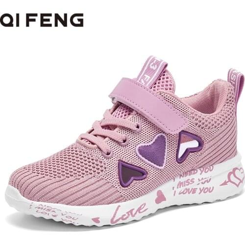 2021 Children Mesh Sport Shoes Girl Sneakers Summer Kids Light Cute Flat Skateboarding Shoes Autumn Breathable Tenis Footwear 6