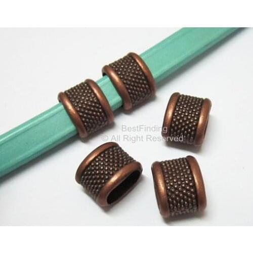 Licorice large dots sliders Antique copper Aka spacer licorice findings -LF17C