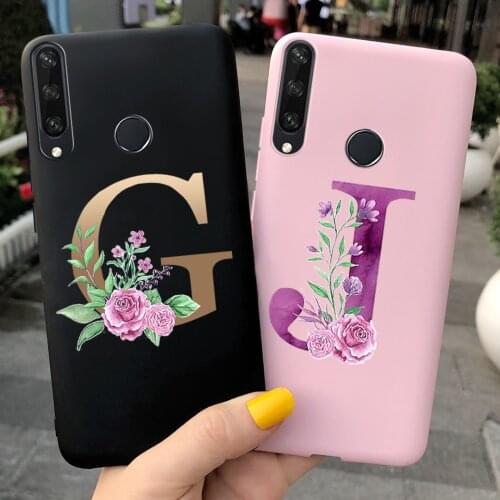 Cute Letter Phone Case For Huawei Y6P Case Y6p 2020 MED-LX9 MED-LX9N Funda Candy Silicon Soft Cover Bumper On Huawei y6P Coque