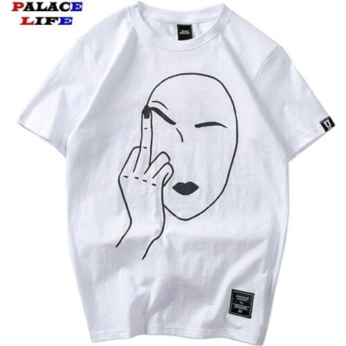 Middle Finger men T Shirt Hip Hop Harajuku Tshirt Summer Fashion Casual Funny T-Shirt Streetwear Tops Tees Cotton Short Sleeve