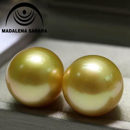 MADALENA SARARA AAA Saltwater Pearl Natural Champagne Dark Gold Tone Two Colors Options Fine Luster Loose Pearl