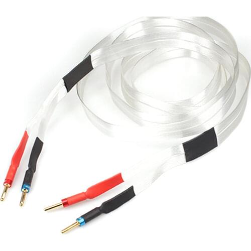 Nordost 12 core 7N OCC copper silver plated loudspeaker cable hifi speaker wire with Rhodium plated banana Y spade plug connecto