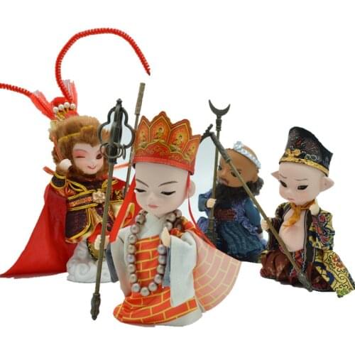 Beijing Silk People Peking Opera Mask Dolls Journey to the West Dolls Chinese Characteristic Gifts for Foreigners