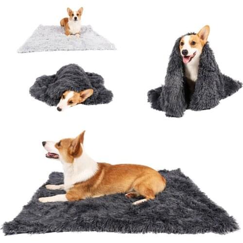 Pet Cushion Winter Soft Fleece Dog Blanket Bed Warm Puppy Cat Sleeping Mat Dog Bed Mat For Small Medium Large Pet Kennel
