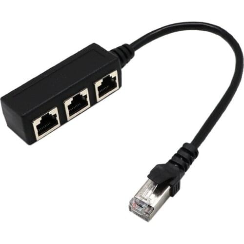Professional Long RJ45 1 to 3 Ethernet LAN Network Cable Splitter Extender Adapter Connector RF Cable Adaptador Conector RF Cabl