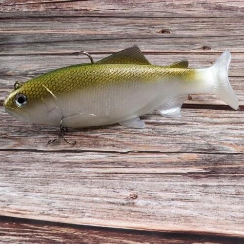TEUKIM Deep Sea Ocean Boat Fishing 20cm 130g Huge Fishing Lure Fish Bait Soft PVC Lure Fishing Tackle Big Artificial Baits