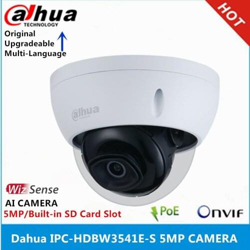 Dahua IPC-HDBW3541E-S 5MP WizSense Network Camera POE IR 30M IK10 IP67 Built-in SD card slot AI Camera