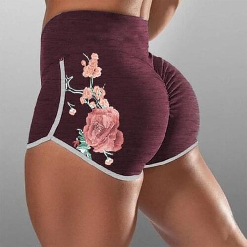 High Waist Workout Shorts sexy tight hip print Seamless Fitness Yoga Short Scrunch Butt running Shorts Sport Women Gym Leggings