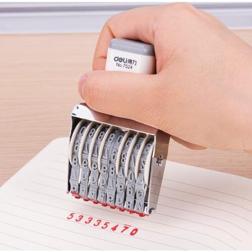 Deli 8-digit Date Seal Number Seal Adjustable Production Date Planner Stamps Bullet Journal Stamp Diary Stamp For Journal
