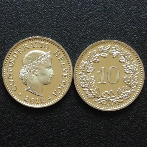 Switzerland 10 cents 2012 100% Real Original Coin Uncirculated Unc Collect Coins