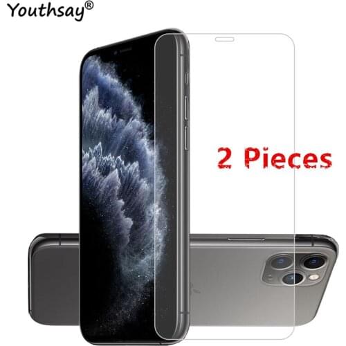2PCS Glass For iPhone 11 Pro Phone Screen Protector Tempered Glass For iPhone 11 Pro Glass For iPhone 11 Pro Film 5.8" Youthsay