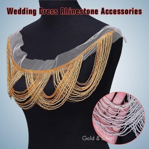 Rhinestone Tassel Fringes Clothing Ribbon Bead Fringe Trimming Lace Wedding Bridal Gown Dress Party Sewing Accessories