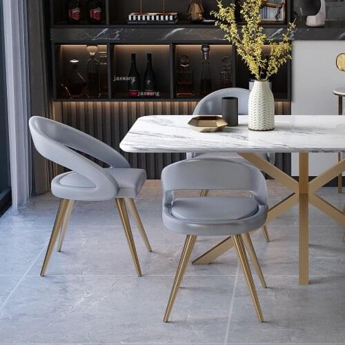 Light Luxury Nordic Backrest Dining Chair Modern Leisure Negotiation Chair Creative Furniture Dining Chairs for The Kitchen