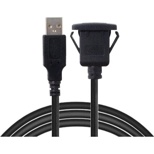 Xiwai USB 2.0 Aux Extension Cable Latch Mount Car AUX Cable for Dashboard Panel 1m Waterproof