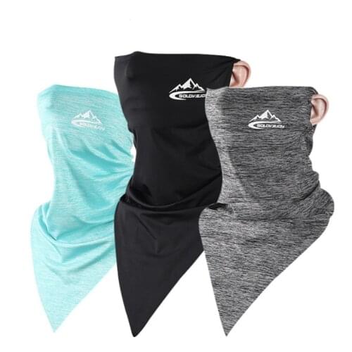 Spring Summer Cycling Half Face Mask Skin Cool Ice Silk Breathable UV Protection Sports Headwear Bike Headband Mask