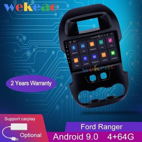 Wekeao Touch Screen 9'' 1 Din Android 9.0 Car Radio Automotivo For Ford Ranger F250 Car Dvd Player Auto GPS Navigation 2011-2015