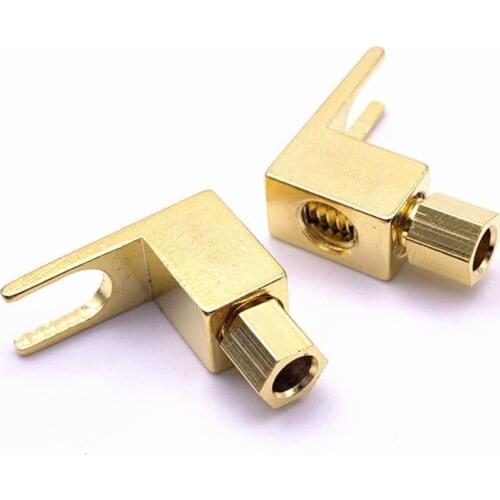 Copper-Plated Y Plug to 4mm Banana Plug Audio Speaker Conversion Head Speaker Line Banana Plug-in Socket Conversion
