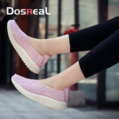 Dosreal Women Flats Light Flat Loafers Shoes New Arrival Sweet Candy Colors Walking Woven Shoes For Women Slip On Shoes