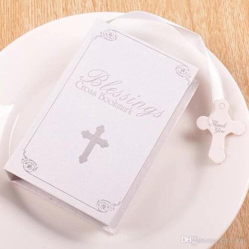 1pc Cross Bookmark Wedding Favors Baby Shower First Communion Gifts Souvenirs Recuerdos Para Bautizo Party gift Supplies