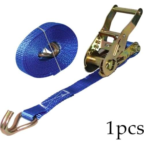 Lorry Lashing Polyester Ratchet Belt Weaving Durable Wear Resistant Universal Tie Down Tow Rope Cargo Strap Car Motorcycle