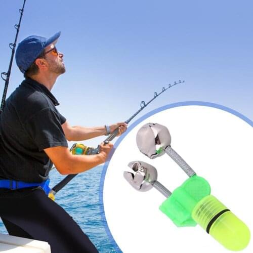 1PC LED Light Night Fishing Rod Tip Twin Bells Ring Fishing Lamp Luminous Stick Bell Ring Bite Alarm Fishing Accessories