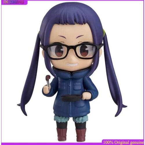 100% Original:Yuru Camp Chiaki Ogaki Q version figma PVC Action Figure Anime Figure Model Toys Figure Collection Doll Gift