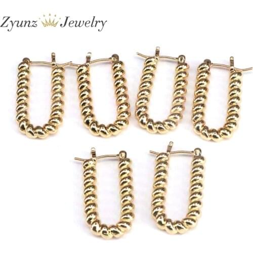 5 Pairs, Rectangle Metal Hoops, Vintage Hoop Earrings, Gold Color Hoop Earrings, Gift For Her