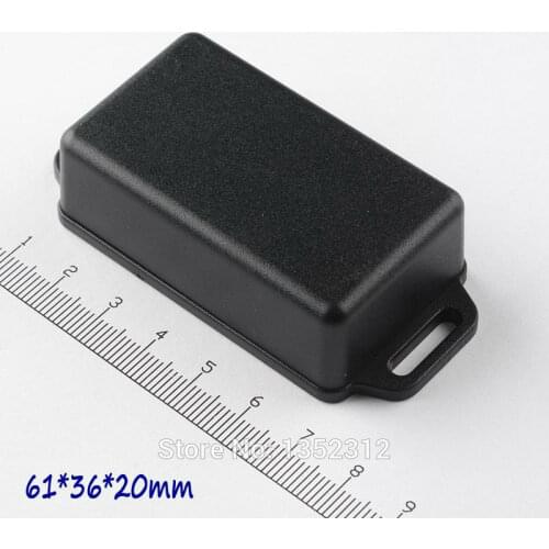 50 pcs/lot 61*36*20mm plastic desktop enclosure wall mount project box electronic box abs waterproof outlet control box with ear