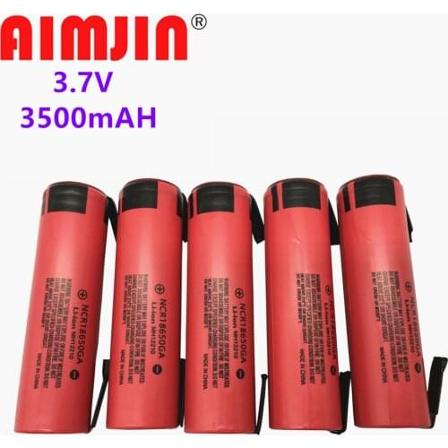 20PCS NCR 18650GA 3.7V 3500mAh High Discharge Rechargeable Battery Suitable for All Kinds of Electronic Products+DIY NICKEL